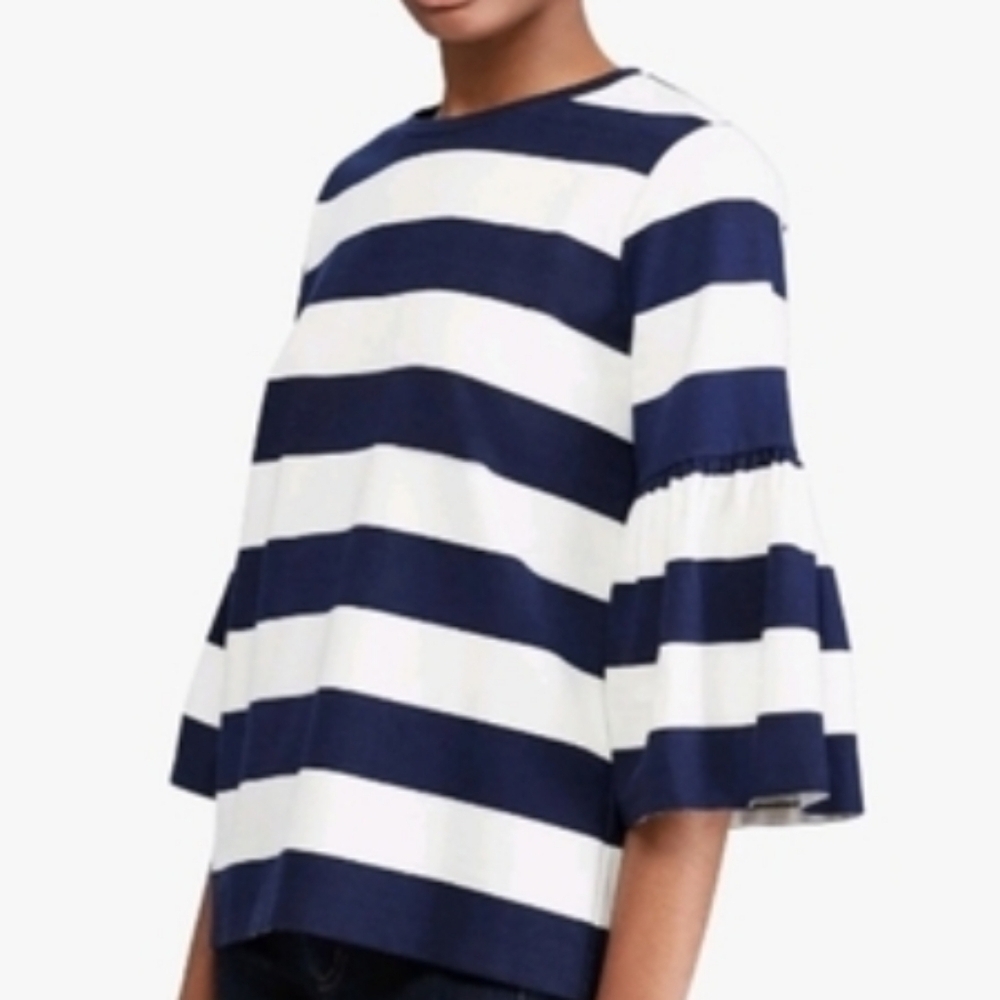 Lauren Ralph Lauren Striped Navy and White Top - Picture 2 of 6